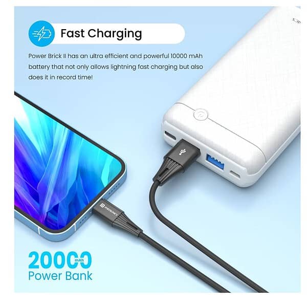 Portronics Power Brick II 20000 mAh White 1 - LXINDIA.COM