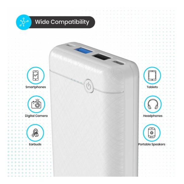 Portronics Power Brick II 20000 mAh White 3 - LXINDIA.COM