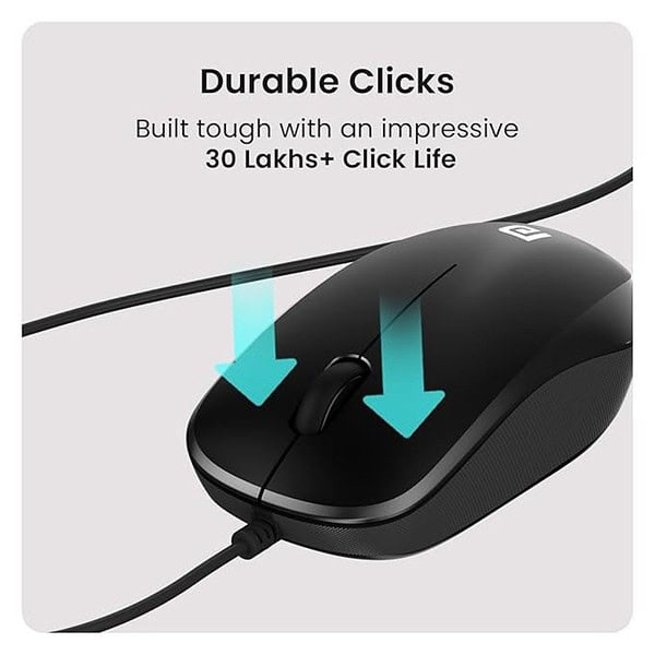 Portronics Toad 102 Wired Mouse with 3 Buttons Black 3 - LXINDIA.COM