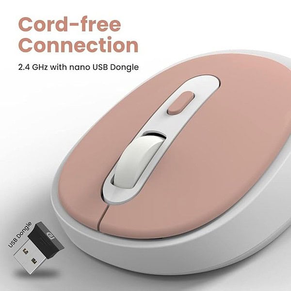 Portronics Toad 27 Wireless Mouse Pink 2 - LXINDIA.COM