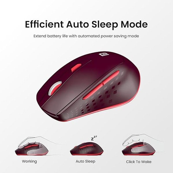 Portronics Toad 32 Wireless Mouse Red 3 - LXINDIA.COM