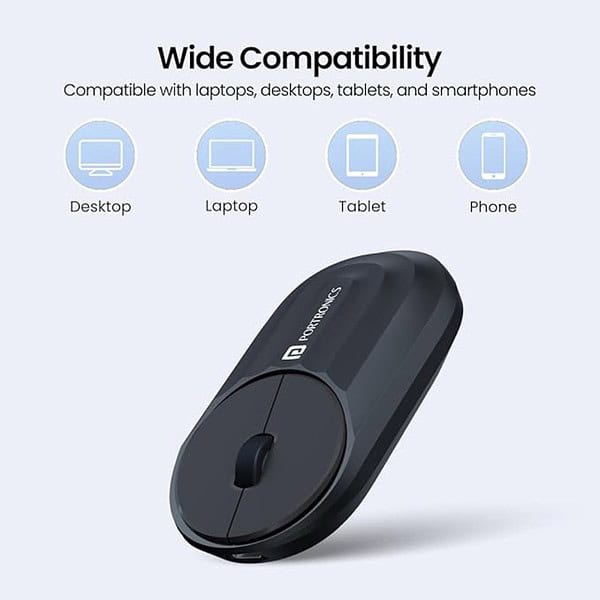 Portronics Toad 6 Bluetooth Wireless Mouse Black 1 - LXINDIA.COM