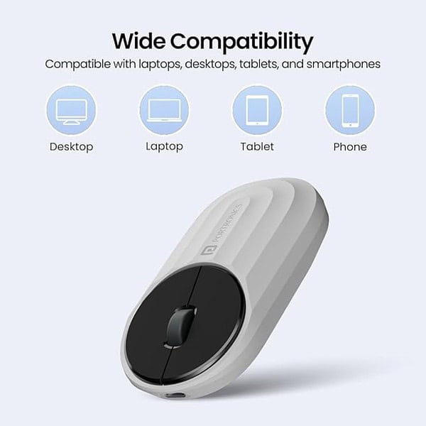 Portronics Toad 6 Bluetooth Wireless Mouse White 1 - LXINDIA.COM