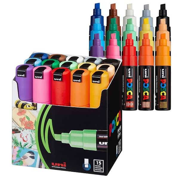 Posca Pc8K15C Bold Point Paint Marker Pen Set Of 15 - LXINDIA.COM