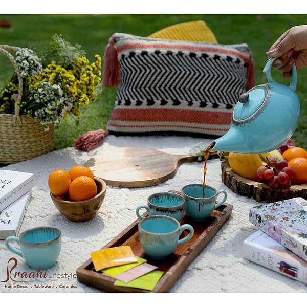 Praahi Lifestyle 4 Cups Tea Cup Set with Kettle - LXINDIA.COM