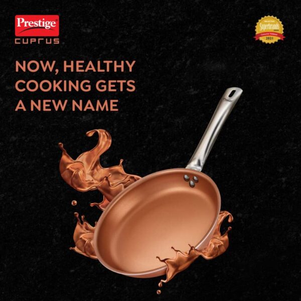 Prestige Cuprus Aluminium Gas and Induction Compatible 20 cm Fry Pan B - LXINDIA.COM