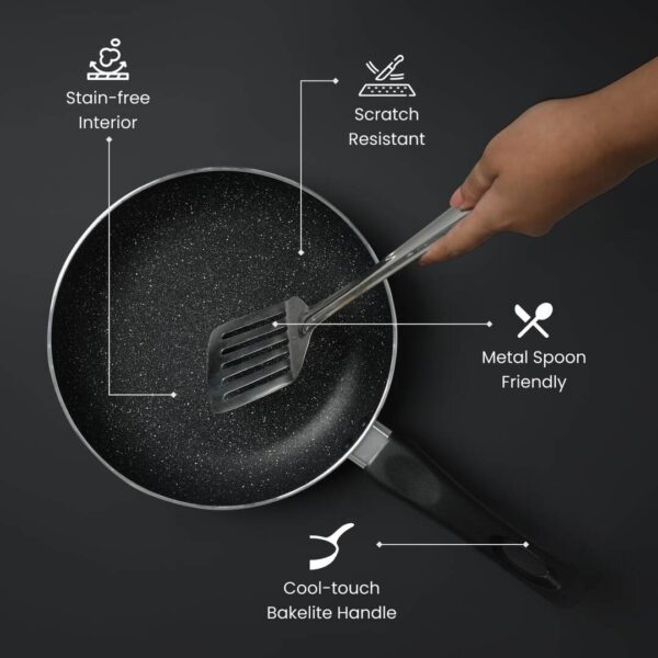 Prestige Non Stick Omega Deluxe Granite Fry Pan 24 Centimetre c - LXINDIA.COM