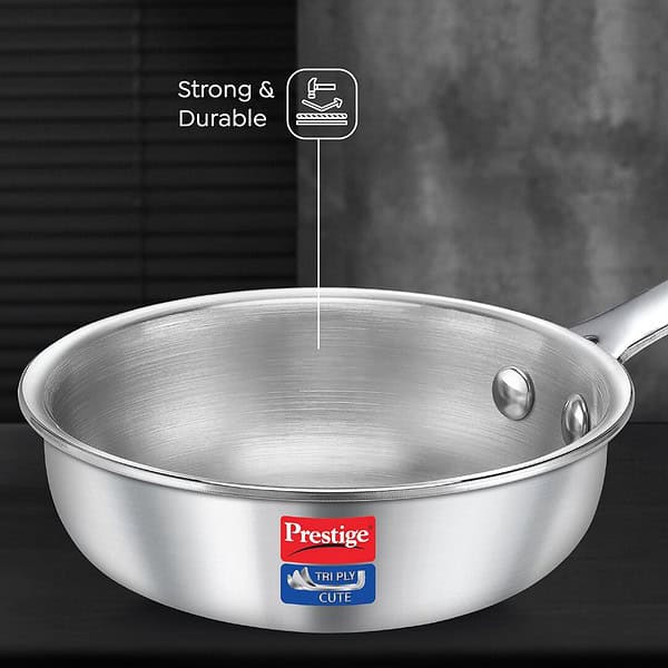 Prestige Tri ply 12 cm Silver Cute Fry Pan b - LXINDIA.COM