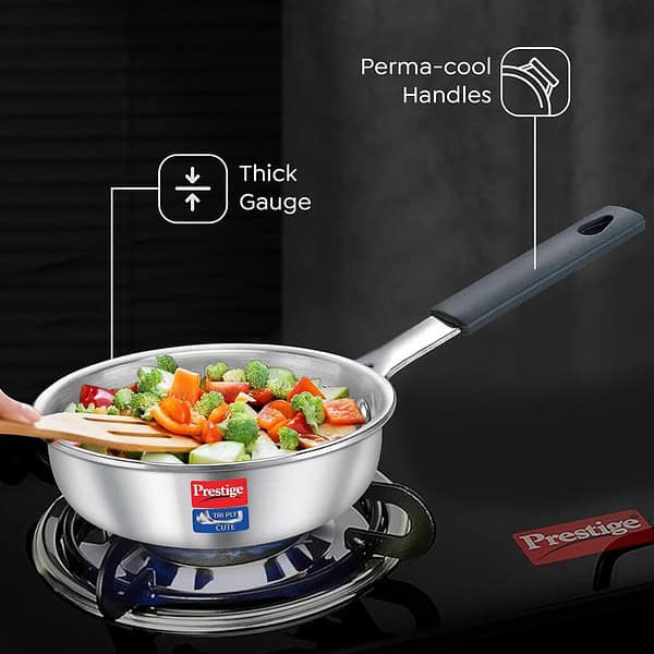 Prestige Tri ply 12 cm Silver Cute Fry Pan g - LXINDIA.COM