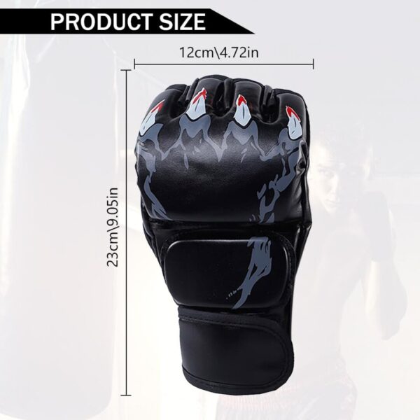 Proberos Boxing Gloves Black 1 A - LXINDIA.COM