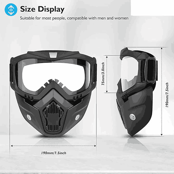 QUICKMOVE Goggle Mask With Soft Foam Padded Detachable Mouth Filter3 - LXINDIA.COM