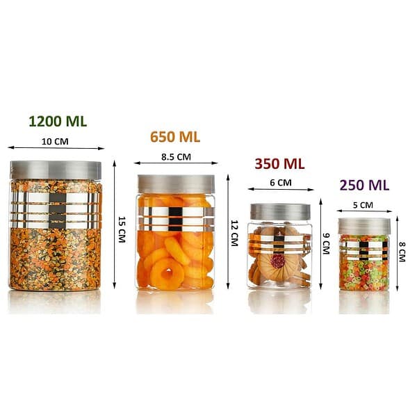 RABBY Plastic Pet Storage Jar and Container Set of 24 B - LXINDIA.COM