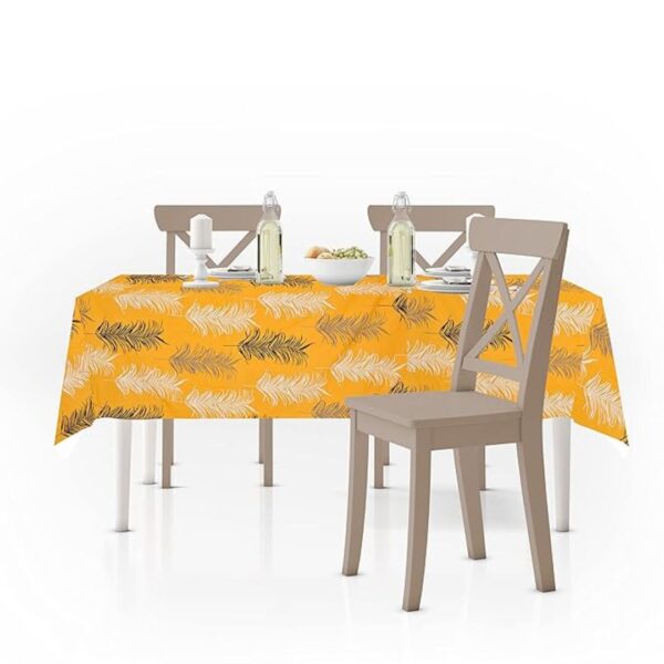 RRC Super Soft Brushed Microfiber Cotton Dining Rectangular Table Covers Yellow Maroon - LXINDIA.COM