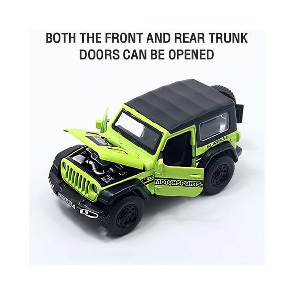 RUHANI Metal 4x4 Thar Jeep Wrangler Green 1 - LXINDIA.COM