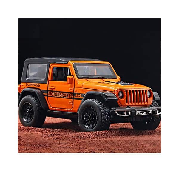 RUHANI Metal 4x4 Thar Jeep Wrangler Orange 1 - LXINDIA.COM