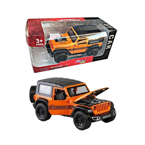 RUHANI Metal 4x4 Thar Jeep Wrangler Orange - LXINDIA.COM