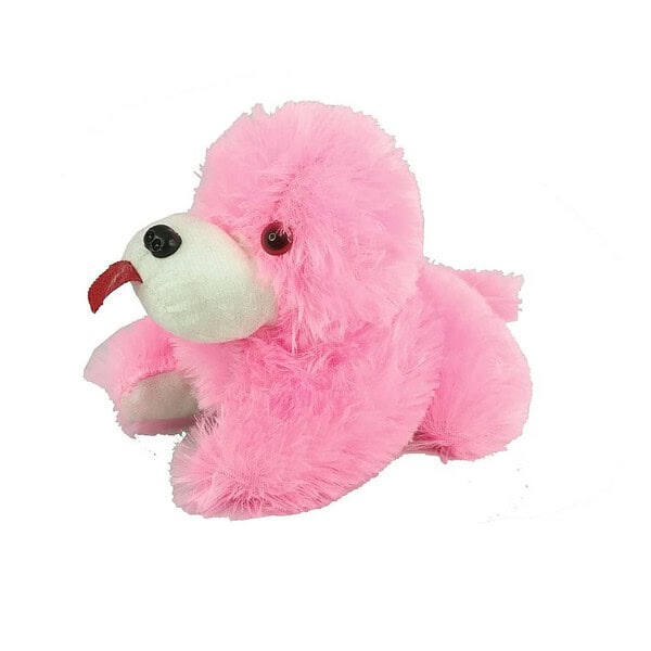 SANKALP EMPORIUM Peach Puppy Stuffed Toy 22x18cm 1 - LXINDIA.COM