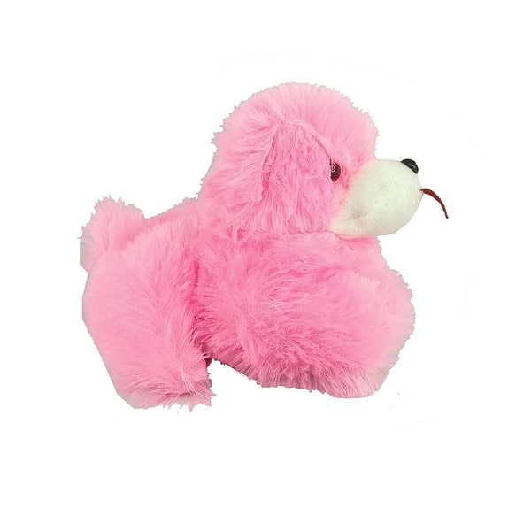 SANKALP EMPORIUM Peach Puppy Stuffed Toy 22x18cm 2 - LXINDIA.COM