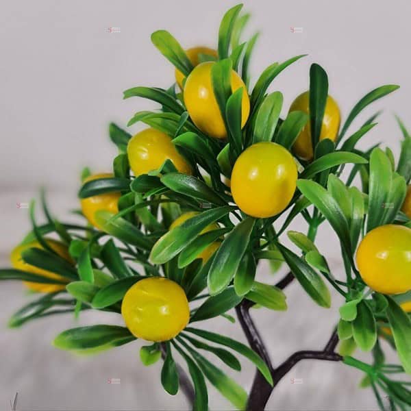 SATYAM KRAFT 1 PC Artificial Lemon Bonsai Tree - LXINDIA.COM