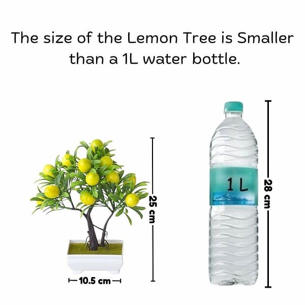 SATYAM KRAFT 1 PC Artificial Lemon Bonsai Tree B - LXINDIA.COM