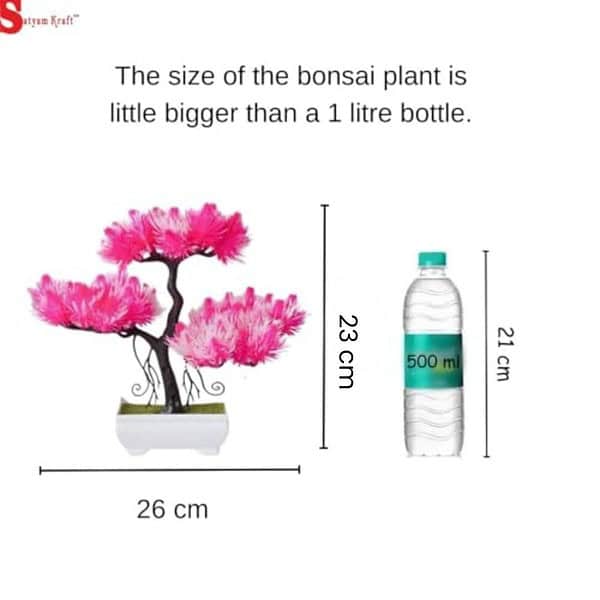 SATYAM KRAFT 1 Pcs Artificial Bonsai Flower Tree B - LXINDIA.COM