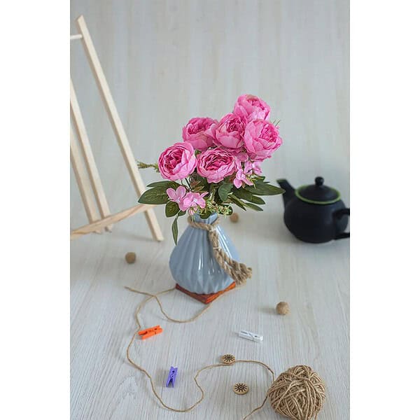 SATYAM KRAFT 1 Pcs Artificial Dahlia Fake Flowers Sticks for Home PINK - LXINDIA.COM