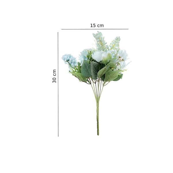 SATYAM KRAFT 1 Pcs Artificial Multiflora Flower Light Blue A - LXINDIA.COM