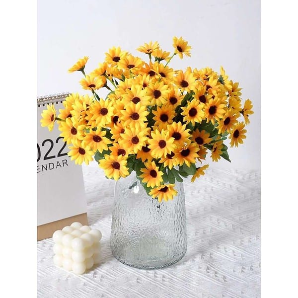 SATYAM KRAFT 1 Pcs Artificial Sunflowers Bunch - LXINDIA.COM