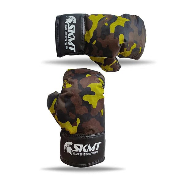 SKMT PU Leather Boxing Gloves for Kids Green A - LXINDIA.COM