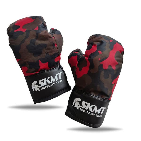 SKMT PU Leather Boxing Gloves for Kids Red B - LXINDIA.COM