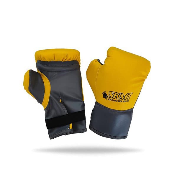 SKMT PU Leather Boxing Gloves for Kids Yellow - LXINDIA.COM