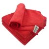 SOFTSPUN Microfiber Cloth 4 pcs 40x40 cms Red - LXINDIA.COM