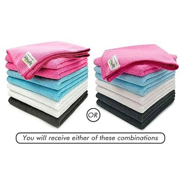 SOFTSPUN Microfiber Cloth 40x40 cms Multi Color 8 Pcs2 - LXINDIA.COM