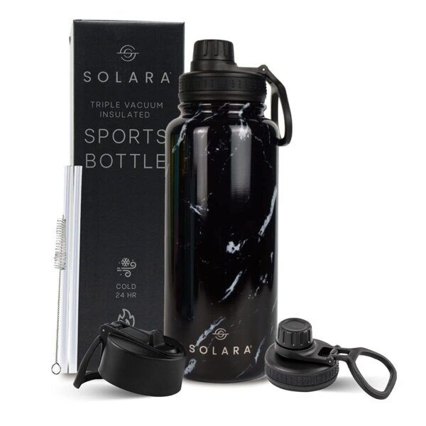 SOLARA Insulated Water Bottle 1000ml Black - LXINDIA.COM