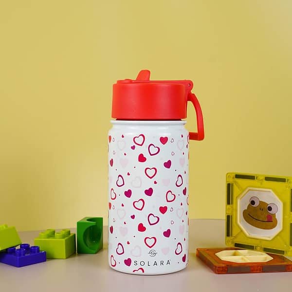 SOLARA Insulated Water Bottle for Kid Hearts 450 ml c - LXINDIA.COM