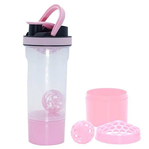 SOLARA Protein Shaker Bottle 650 ML Pink C - LXINDIA.COM