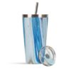 SOLARA Tumbler with lid and Straw 475ml Bottle Blue Marble B - LXINDIA.COM