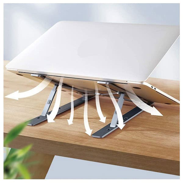 STRIFF Laptop Tabletop Stand Silver 1 - LXINDIA.COM