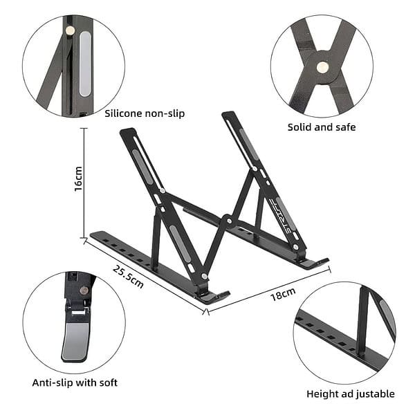 STRIFF laptop stand Black 2 - LXINDIA.COM