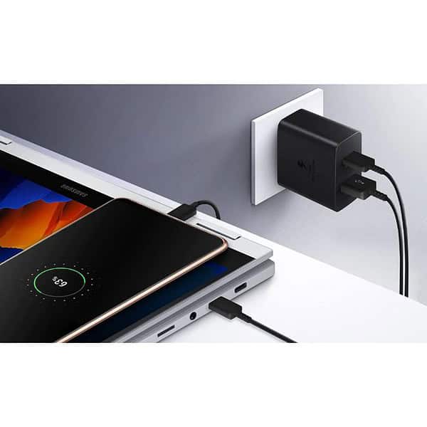 Samsung 35W Dual Port Type C and USB A Charger Black 4 1 - LXINDIA.COM