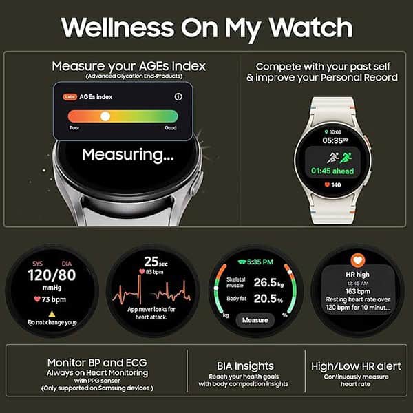 Samsung Galaxy Watch 7 40mm Cream BT LTE with 3nm Processor 1 - LXINDIA.COM