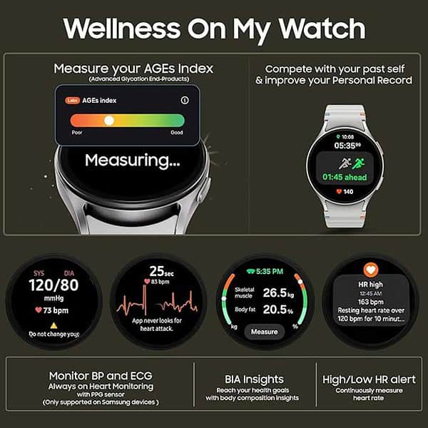 Samsung Galaxy Watch 7 44mm Silver BT LTE 3nm Processor 1 - LXINDIA.COM