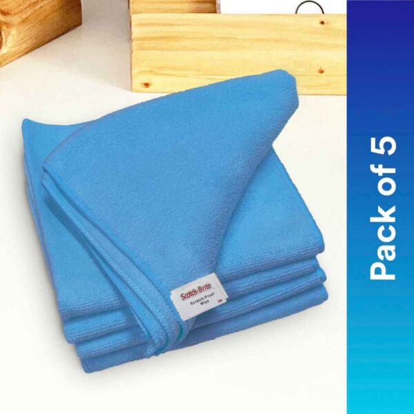 Scotch Brite 40X40 cm Cleaning Cloth Blue Packs of 52 - LXINDIA.COM