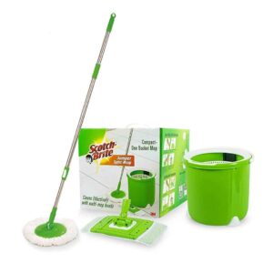 Scotch Brite Jumper Spin Mop compact one Bucket Mop Green - LXINDIA.COM