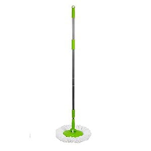 Scotch Brite Plastic Spin Mop Head and Handle Green - LXINDIA.COM