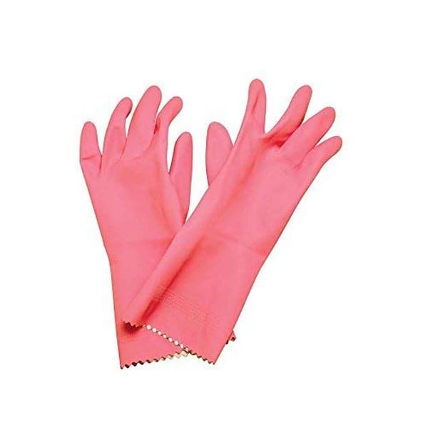 Scotch Brite Rubber Small Kitchen Gloves Pack Of 2 Pink1 - LXINDIA.COM