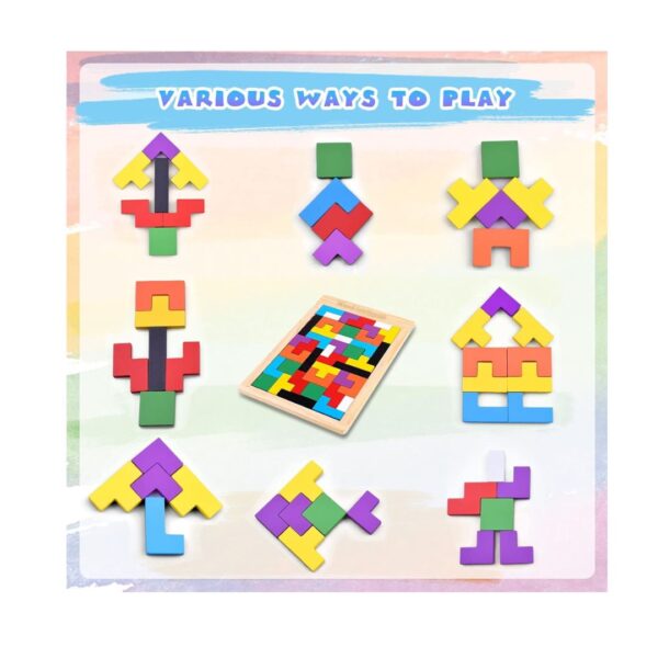 Shinetoy Entertain Kids 40 Pcs Wooden Russian Blocks 1 - LXINDIA.COM