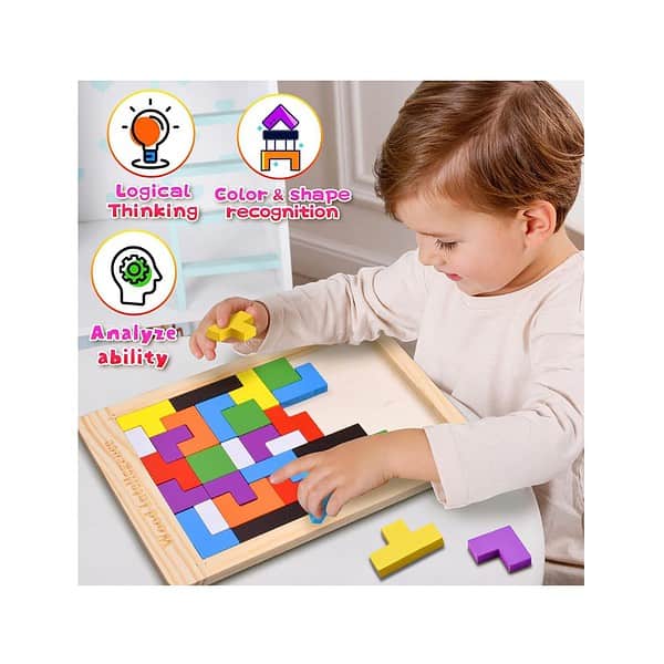 Shinetoy Entertain Kids 40 Pcs Wooden Russian Blocks 2 - LXINDIA.COM