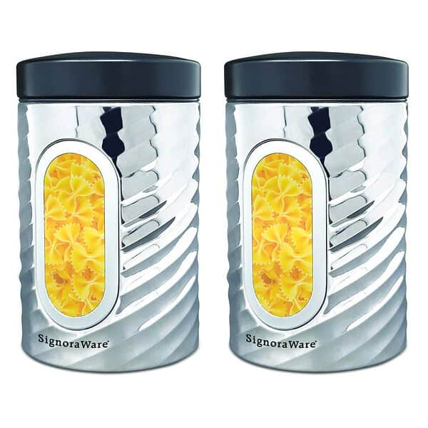 Signoraware Modular Steel Container Round 350ml Set of 2 - LXINDIA.COM