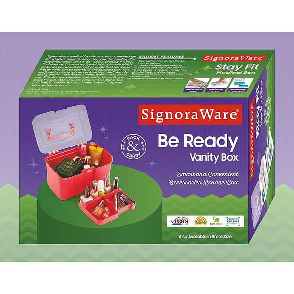 Signoraware Rectangular Box Big Pink a - LXINDIA.COM